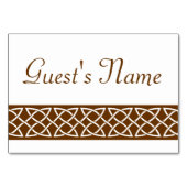 Celtic Weave Hearve in Chocolate Table Card Tischnummer (Rückseite)