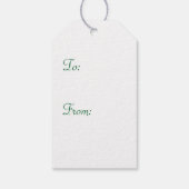 Celtic Weave Hearve in Green Gift Tag Geschenkanhänger (Rückseite)