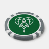 Celtic Weave Hearve in Green Pokerchips (Einzeln)