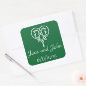 Celtic Weave Hearve in Green Sticker (Umschlag)