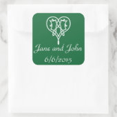Celtic Weave Hearve in Green Sticker (Tasche)