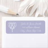 Celtic Weave Hearve in Lavender Address Label (Insitu)