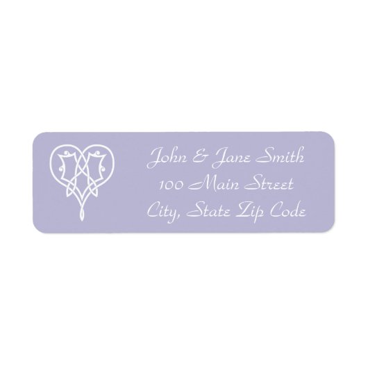Celtic Weave Hearve in Lavender Address Label (Vorne)