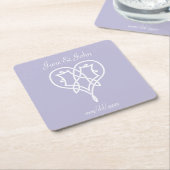 Celtic Weave Hearve in Lavender Paper Untersetzer (angewinkelt)