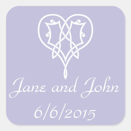 Celtic Weave Hearve in Lavender Sticker (Vorderseite)