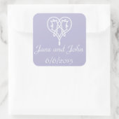 Celtic Weave Hearve in Lavender Sticker (Tasche)