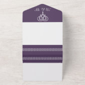 Celtic Weave Hearve in Lila All In One Einladung (Außenbereich)