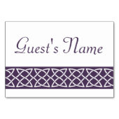 Celtic Weave Hearve in Lila Table Card Tischnummer (Rückseite)
