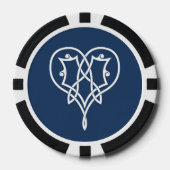 Celtic Weave Hearve in Navy Pokerchips (Vorderseite)