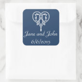 Celtic Weave Hearve in Navy Sticker (Tasche)
