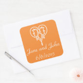 Celtic Weave Hearve in Orange Sticker (Umschlag)