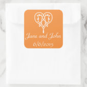 Celtic Weave Hearve in Orange Sticker (Tasche)