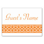 Celtic Weave Hearve in Orange Table Card Tischnummer (Rückseite)