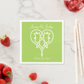 Celtic Weave Hearve in Peridot Napkins Serviette (Beispiel)