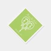 Celtic Weave Hearve in Peridot Napkins Serviette (Ecke)