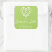 Celtic Weave Hearve in Peridot Sticker (Tasche)