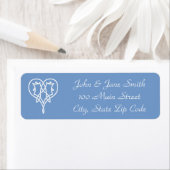 Celtic Weave Hearve in Periwinkle Address Label (Insitu)