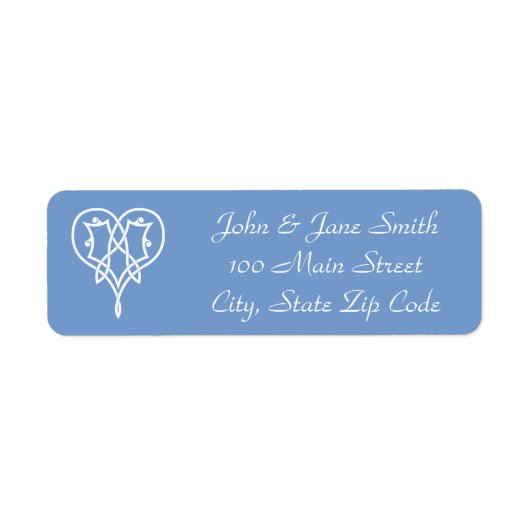 Celtic Weave Hearve in Periwinkle Address Label (Vorne)