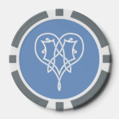 Celtic Weave Hearve in Periwinkle Pokerchips (Vorderseite)