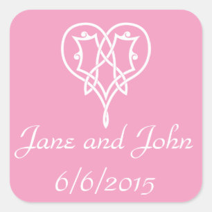 Celtic Weave Hearve in Petal Pink Aufkleber