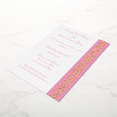 Celtic Weave Hearve in Petal Pink Foil Einladung (Gedreht)