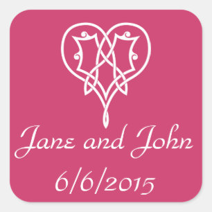 Celtic Weave Hearve in Raspberry Sticker