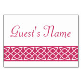 Celtic Weave Hearve in Raspberry Table Card Tischnummer (Rückseite)