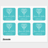 Celtic Weave Hearve in Türkis Sticker (Blatt)