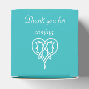 Celtic Weave Hearve in Turquoise Gevor Box Geschenkschachtel