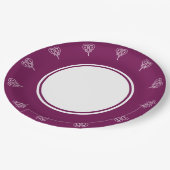 Celtic Weave Hearve in Wine Paper Plate Pappteller (Schrägansicht)