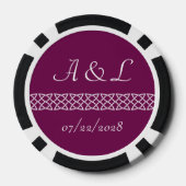 Celtic Weave Hearve in Wine Pokerchips (Rückseite)