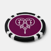 Celtic Weave Hearve in Wine Pokerchips (Einzeln)