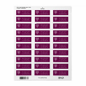 Celtic Weave Hearve in Wine Return Address Label (Vorne)