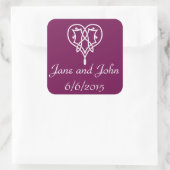 Celtic Weave Hearve in Wine Sticker (Tasche)