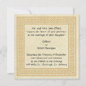 Celtic Wedding Einladung mit Claddagh. (Rückseite)