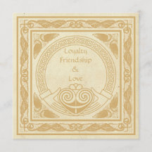 Celtic Wedding Einladung mit Claddagh.