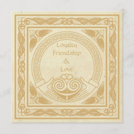 Celtic Wedding Einladung mit Claddagh.