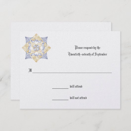 Celtic Wedding Einladung - Reaktionsbegleitung (Vorne/Hinten)