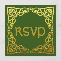 Celtic Wedding Green | Imitate Gold Celtic Knoten