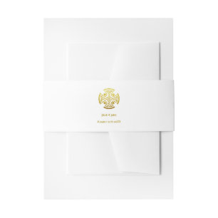 Celtic Wedding Imitate Gold Celtic Knot Cross Einladungsbanderole