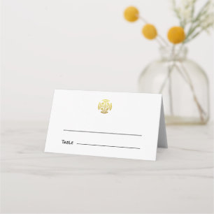 Celtic Wedding Imitate Gold Celtic Knot Cross Platzkarte