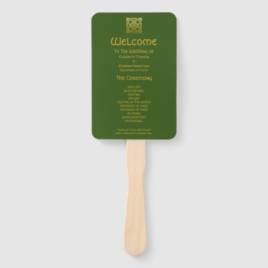 Celtic Wedding Imitate Gold |Programm für grüne Ze Fächer (Vorderseite)