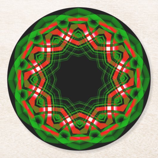 Celtic Weihnachten Festival Runder Pappuntersetzer (Vorderseite)