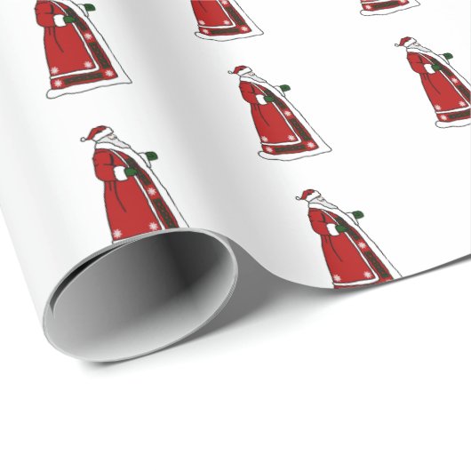 Celtic-Weihnachtsmann-Packpapier Geschenkpapier (Rolleneckpunkt)