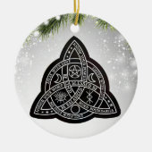 Celtic Wiccan Hexe Pagan Witchy Witchcraft Xmas Keramik Ornament (Vorne)