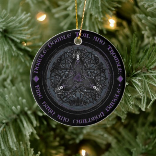 Celtic Wiccan Hexe Pagan Witchy Witchcraft Xmas Keramik Ornament (Baum)