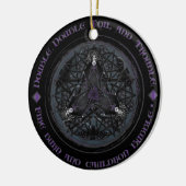 Celtic Wiccan Hexe Pagan Witchy Witchcraft Xmas Keramik Ornament (Links)