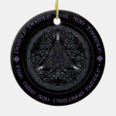 Celtic Wiccan Hexe Pagan Witchy Witchcraft Xmas Keramik Ornament (Hinten)