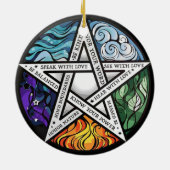 Celtic Wiccan Hexe Pagan Witchy Witchcraft Xmas Keramik Ornament (Hinten)