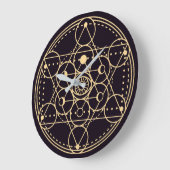 Celtic/Wiccan-Symbol Große Wanduhr (Winkel)